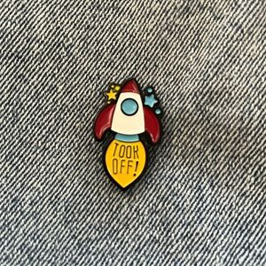 Rocket Ship Enamel Pin